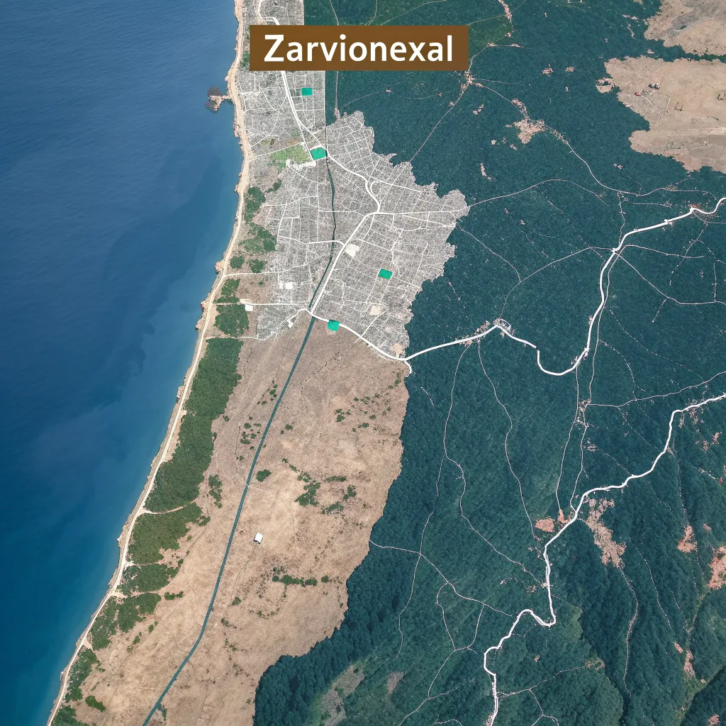 Map showing location of ZARVIONEXAL